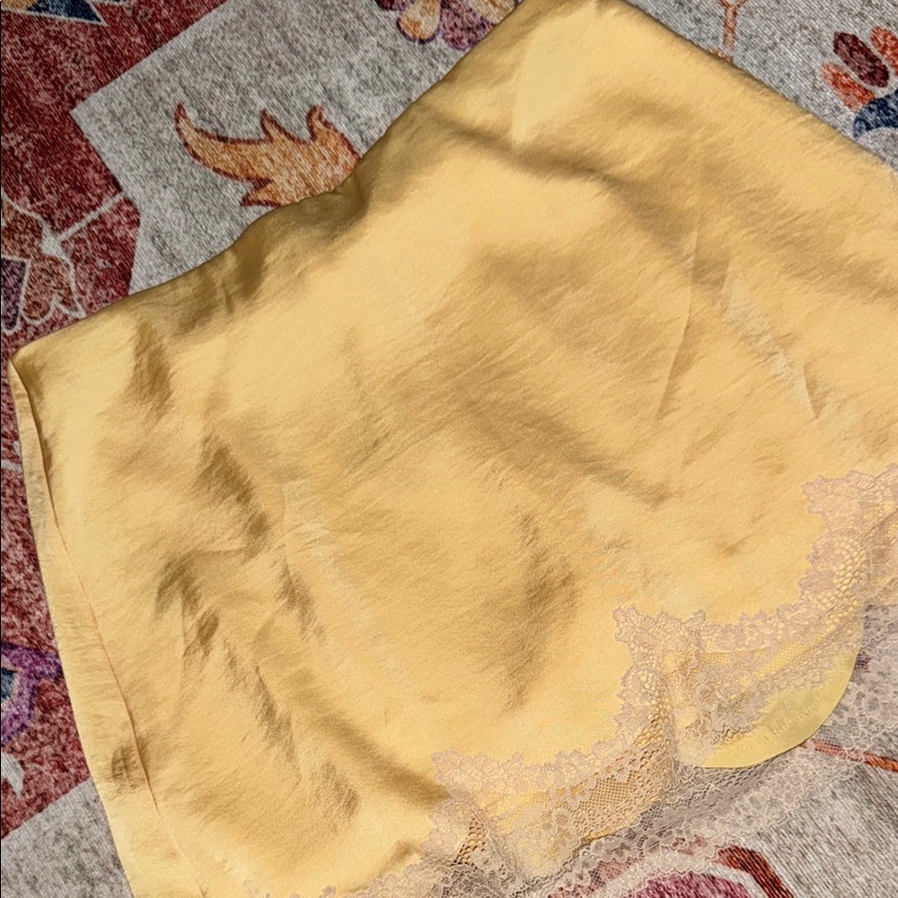 Abercrombie & Fitch Yellow Satin Chemise